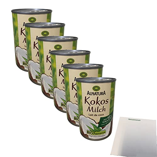 Alnatura Bio Kokosmilch 6er Pack (6x400ml) + usy Block von usy