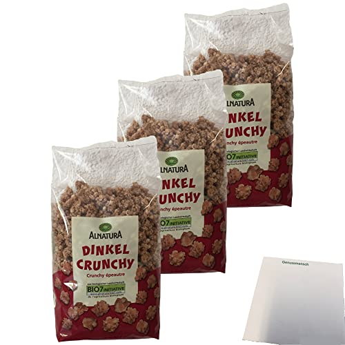 Alnatura Dinkel Crunchy (3x750g Packung) + usy Block von usy