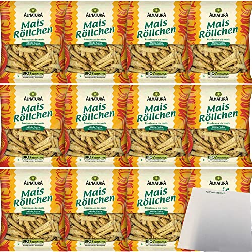 Alnatura Mais Röllchen Milde Salsa 12er Pack (12x125g Packung) + usy Block von usy