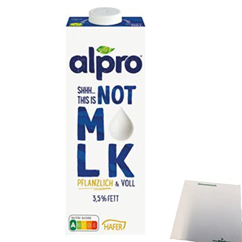 Alpro Not MILK pflanzlich & voll 3,5% (1 Liter) + usy Block von usy