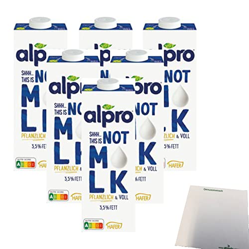 Alpro Not MILK pflanzlich & voll 3,5% 6er Pack (6x1 Liter) + usy Block von usy