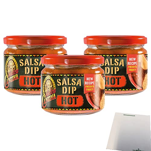 Antica Cantina Hot Salsa Dip 3er Pack (3x300g Glas) + usy Block von usy