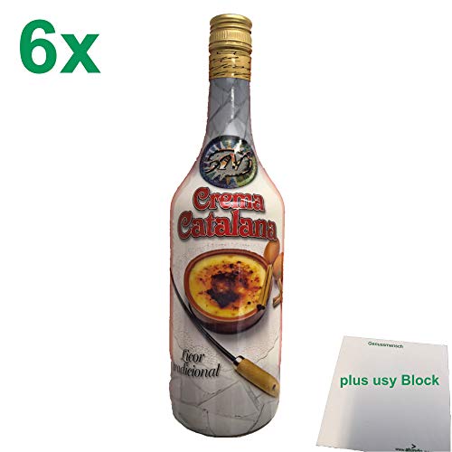 Antonio Nadal Licor de Crema Catalana 16% 6er Pack (6x1l Flasche) + usy Block von usy