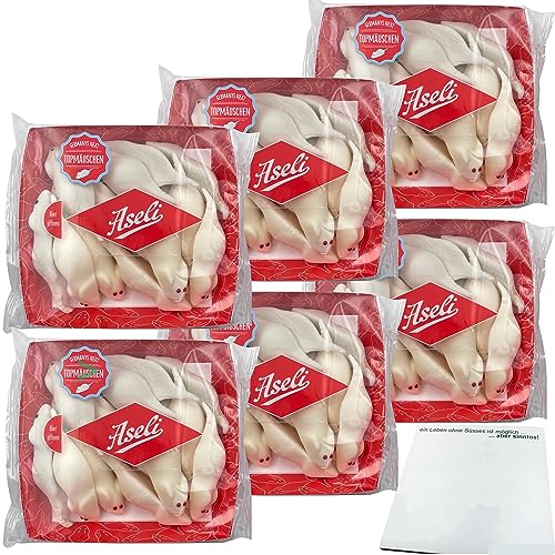 Aseli Riesenmäuse große Schaumzuckermäuse 6er Pack (6x155g Packung) + usy Block von usy