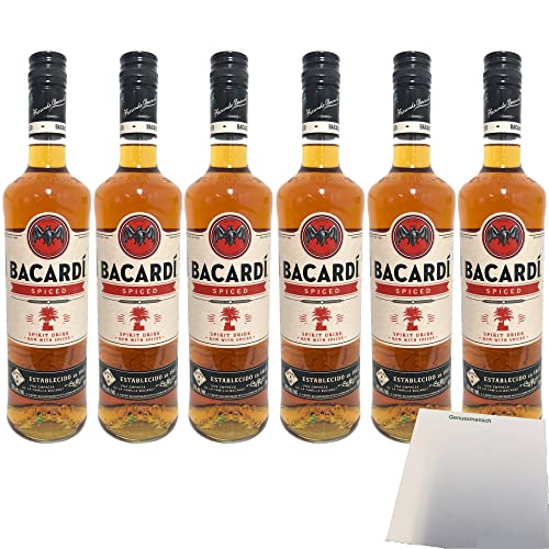 Bacardi Spiced 35% 6er Pack (6x700ml Flasche) + usy Block von usy