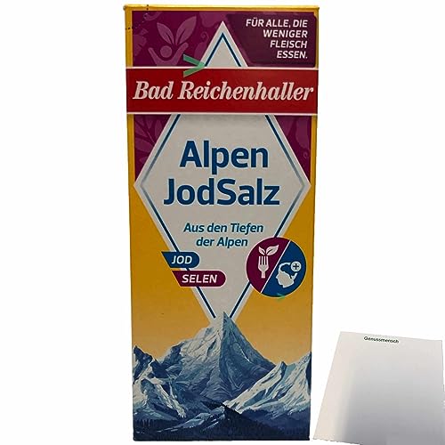 Bad Reichenhaller Alpen Jod Salz + Selen (500g Packung) + usy Block von usy