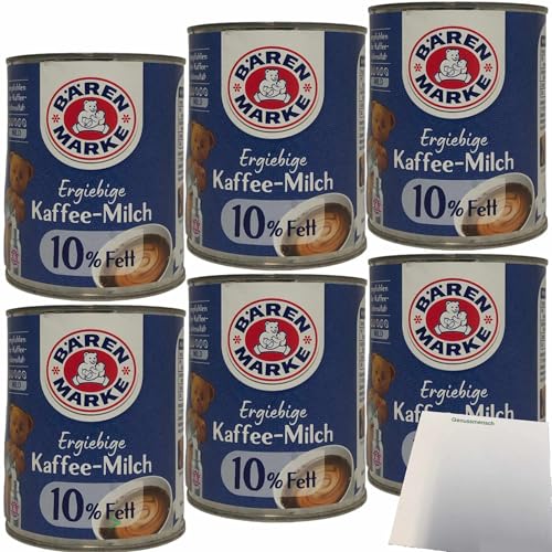 Bärenmarke Die Ergiebige 10% Fett Ergibige Kaffee-Milch Kondensmilch 6er Pack (6x340g Dose) + usy Block von usy