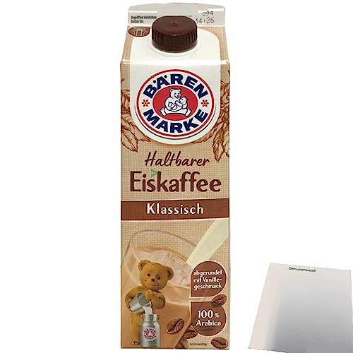 Bärenmarke Haltbarer Eiskaffee Klassisch 1,8% Fett (1 Liter Packung) + usy Block von usy