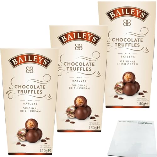Baileys Chocolate Truffles mit Baileys original Iris Cream 3er Pack (3x150g Packung) + usy Block von usy