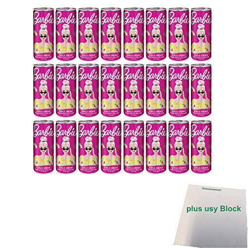Barbie Girls Drink Raspberry-Feijoa (24x0,25l Dose) + usy Block von usy