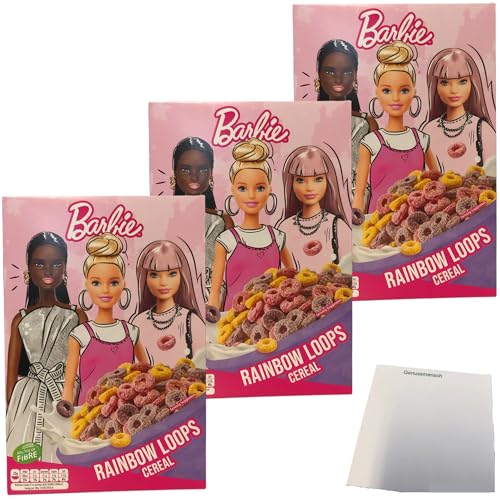 usy Bundle für Barbie Rainbow Loops Frühstückscerealien 3er Pack (3x350g Packung) + usy Block von usy