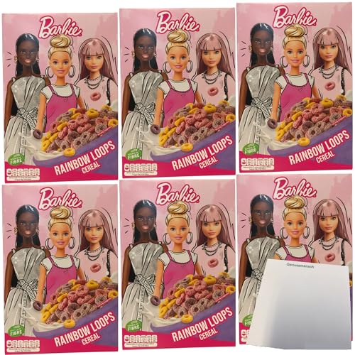 Barbie Rainbow Loops Frühstückscerealien 6er Pack (6x350g Packung) + usy Block von usy