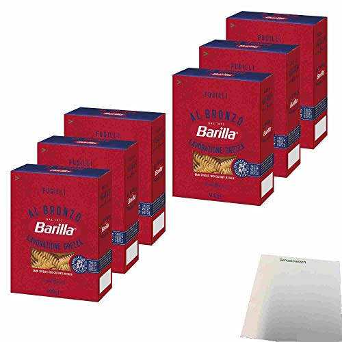 Barilla Al Bronzo Fusilli 6er Pack (6x400g Packung) + usy Block von usy
