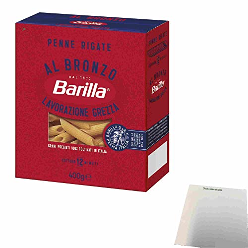 Barilla Al Bronzo Penne Rigate (400g Packung) + usy Block von usy