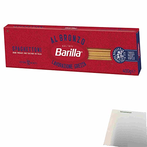 Barilla Al Bronzo Spaghettoni (400g Packung) + usy Block von usy
