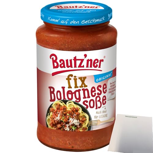 Bautz´ner Fix Bolognesesoße Pastasoße auch idela für Lasagne (410g Glas) + usy Block von usy