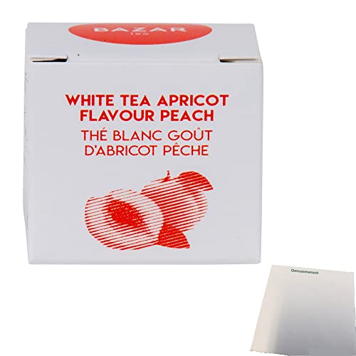 Bazar Tee weißer Tee mit Aprikose und Pfirsich (1x40,5g Schachtel) + usy Block von usy