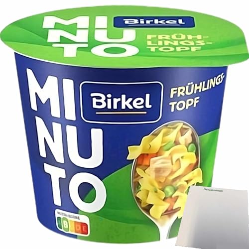 Birkel Minuto Frühlingstopf Nudelpower (52g Becher) + usy Block von usy