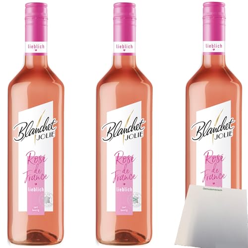 Blanchet JOLIE Rosé de France lieblich mit feiner Süße 11% vol. 3er Pack (3x0,75L Flasche) + usy Block von usy