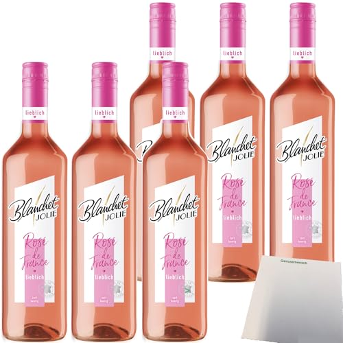 Blanchet JOLIE Rosé de France lieblich mit feiner Süße 11% vol. 6er Pack (6x0,75L Flasche) + usy Block von usy