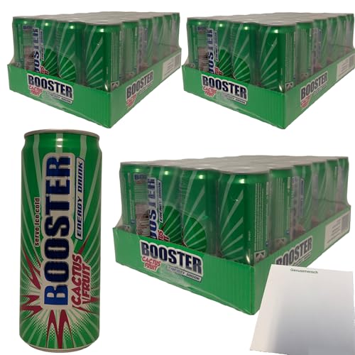 Booster Energy Drink Kaktusfrucht 3xVPE (72x0,33l Dose DPG) + usy Block von usy