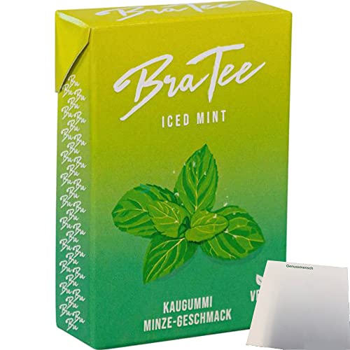 BraTee Kaugummi Iced Mint (23,5g Packung) + usy Block von usy