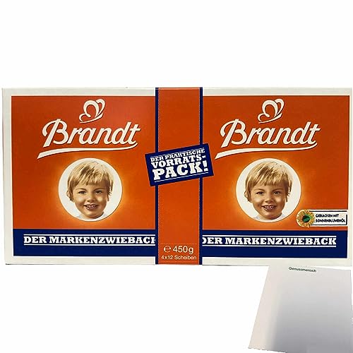 Brandt Markenzwieback der praktische Vorrats-Pack (450g Packung) + usy Block von usy