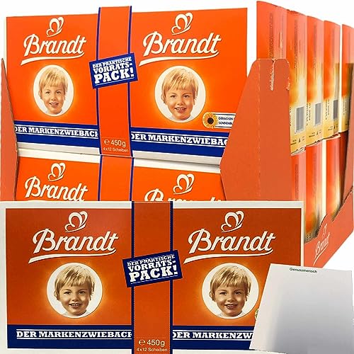 Brandt Markenzwieback der praktische Vorrats-Pack 10er Pack (10x450g Packung) + usy Block von usy