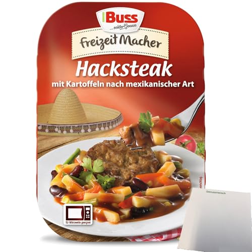 Buss Hacksteak nach mexikanischer Art würzig mit Kartoffeln und Gemüse (300g Packung) + usy Block von usy