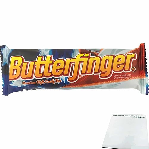 Butterfinger american Style Candy Bar Schokoriegel (50g Riegel) + usy Block von usy