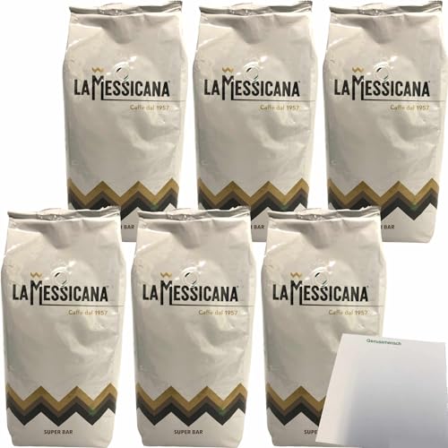 Caffe La Messicana Super Bar 6er Pack (Kaffeebohnen, 6x 1kg Beutel) + usy Block von usy