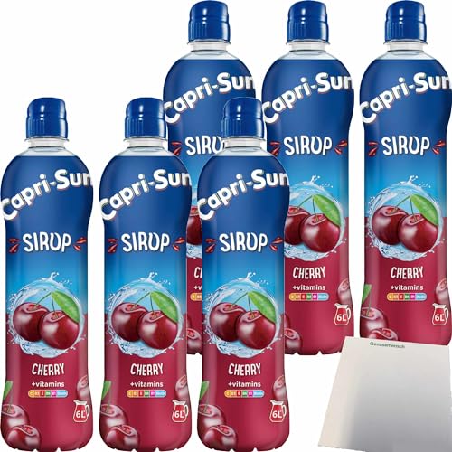 Capri Sun Sirup Kirsche + vitamins 6er Pack (6x600ml Flasche) + usy Block von usy