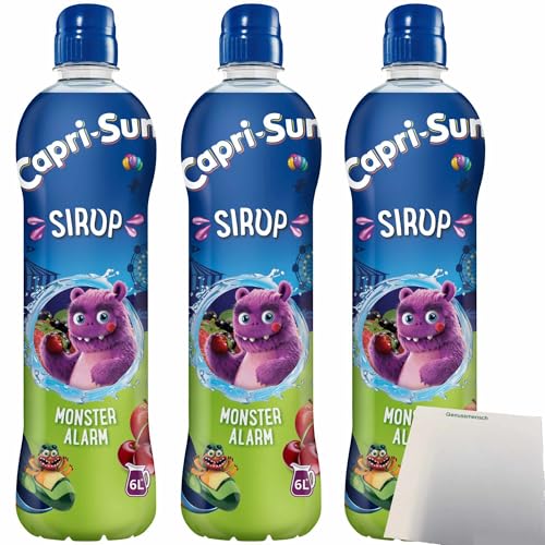 Capri Sun Sirup Monsteralarm 3er Pack (3x600ml Flasche) + usy Block von usy