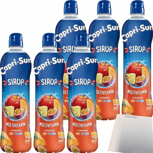 Capri Sun Sirup Multivitamin + vitamins 6er Pack (6x600ml Flasche) + usy Block von usy