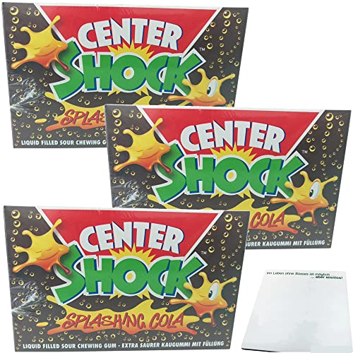 Center Shock Kaugummis Cola extra sauer 300 Stück (3x400g Packung) + usy Block von usy