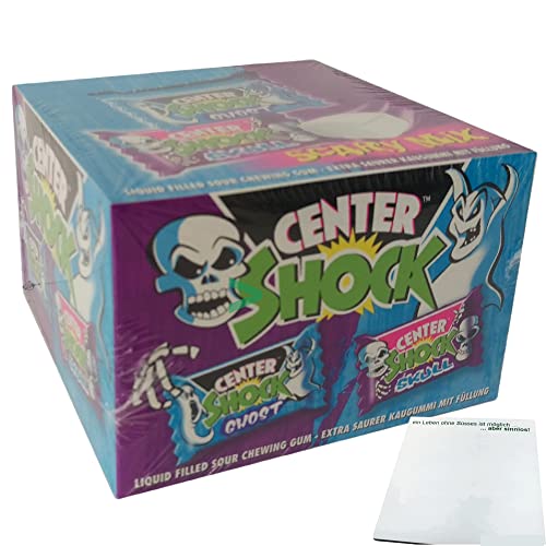 Center Shock Scary Mix Kaugummis extra sauer mit Füllung 100 Stück (400g Packung) + usy Block von usy