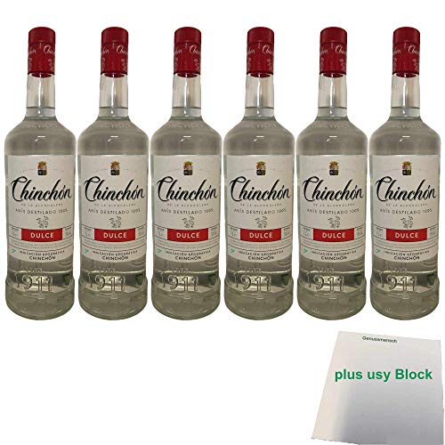 Chinchon Anis Dulce 35% (6x1l Flasche) + usy Block von usy