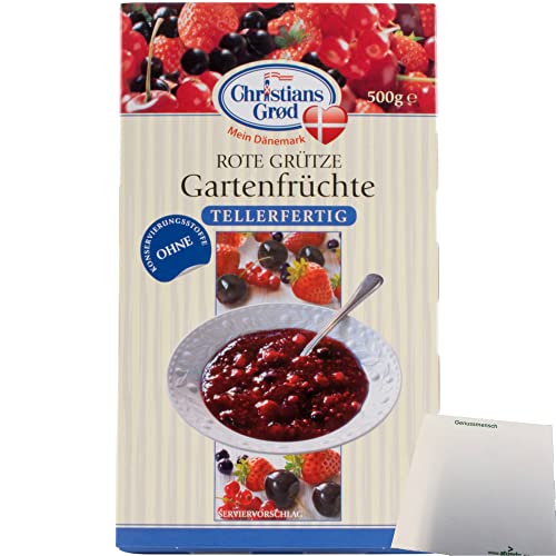 Chr.Grod Grütze Gartenfrüchte Tellerfertig (500g Packung) + usy Block von usy