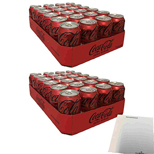 Coca Cola Zero Sugar No Calories Coke Zero 2er Pack (48x0,33l Dosen) + usy Block von usy