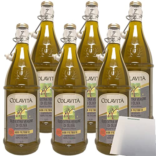 Colavita Olivenöl Extra Vergine Tradizionale naturtrüb ungefiltert 6er Pack (6x1 Liter) + usy Block von usy