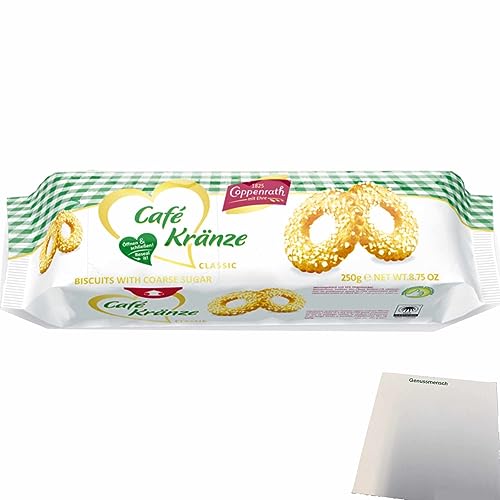 Coppenrath Cafe Kränze Mürbgebäck mit Hagelzucker (250g Packung) + usy Block von usy