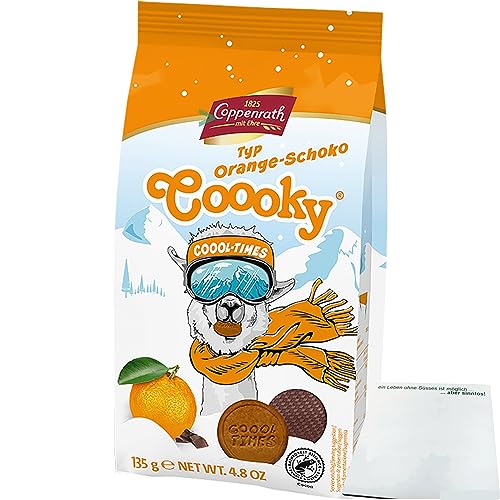 Coppenrath Coool Times Cooky Orange-Schoko (135g Packung) + usy Block von usy