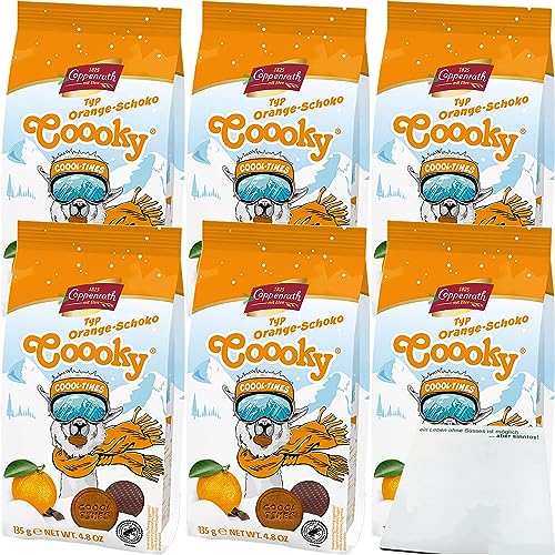 Coppenrath Coool Times Cooky Orange-Schoko 6er Pack (6x135g Packung) + usy Block von usy