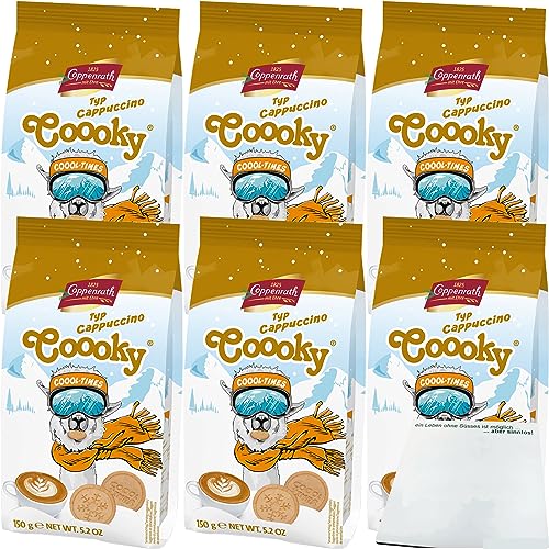 Coppenrath Coool Times Cooky Typ Cappuccino 6er Pack (6x150g Packung) + usy Block von usy