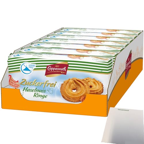 Coppenrath Haselnuss-Ringe ohne Zucker VPE (7x200g Packung) + usy Block von usy