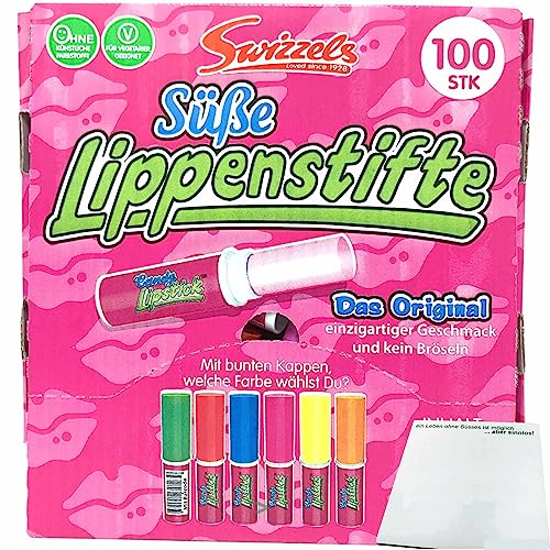 DOK Candy Lippsticks Süße Lippenstifte Spenderbox (100x6g) + usy Block von usy