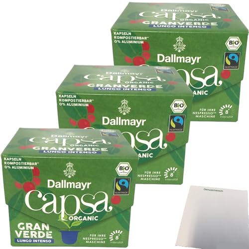 Dallmayr Capsa Lungo Intenso 10 Portionen 3er Pack (3x56g Packung) + usy Block von usy