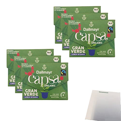 Dallmayr Capsa Lungo Intenso 10 Portionen 6er Pack (6x56g Packung) + usy Block von usy