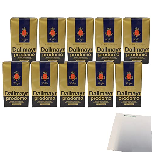 usy Bundle für Dallmayr prodomo Feinster Spitzenkaffee 100% Arabica 10er Pack (10x500g Packung) + usy Block von usy