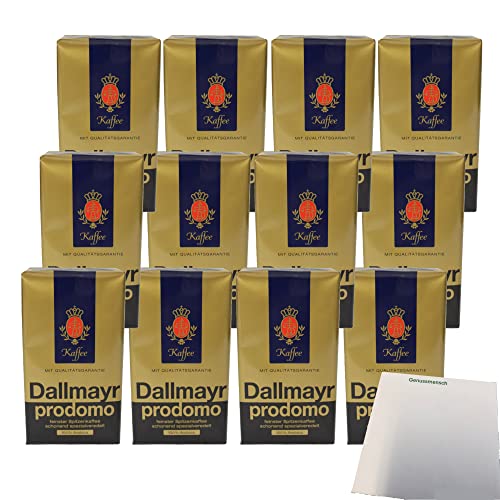 Dallmayr prodomo Feinster Spitzenkaffee 100% Arabica 12er Pack (12x500g Packung) + usy Block von usy